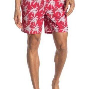 ALLSAINTS Santa Cruz Swim Shorts Size L Red
